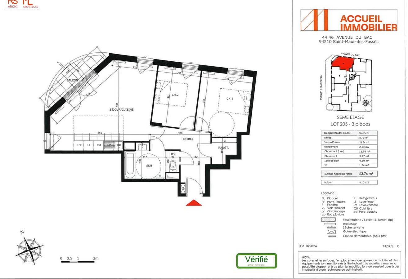 Appartement à louer, 64m², Saint-Maur-des-Fossés