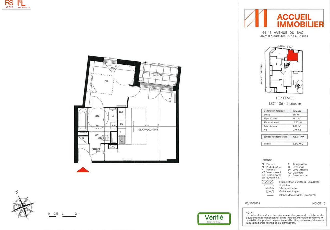 Appartement à louer, 43m², Saint-Maur-des-Fossés