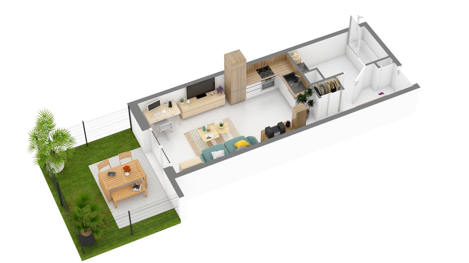 Appartement à louer, 31m², Marseille 9ème