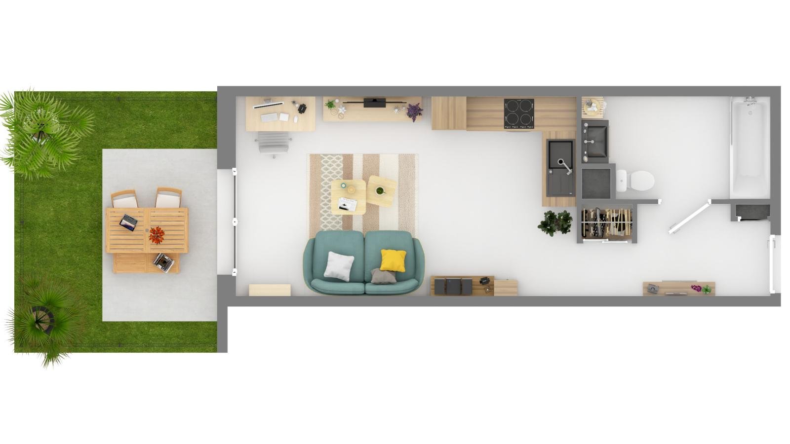 Appartement à louer, 31m², Marseille 9ème