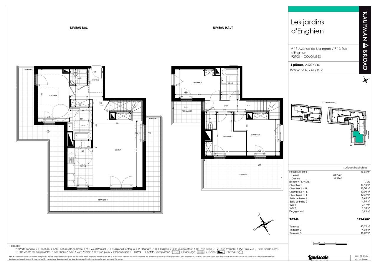Appartement à louer, 111m², Colombes