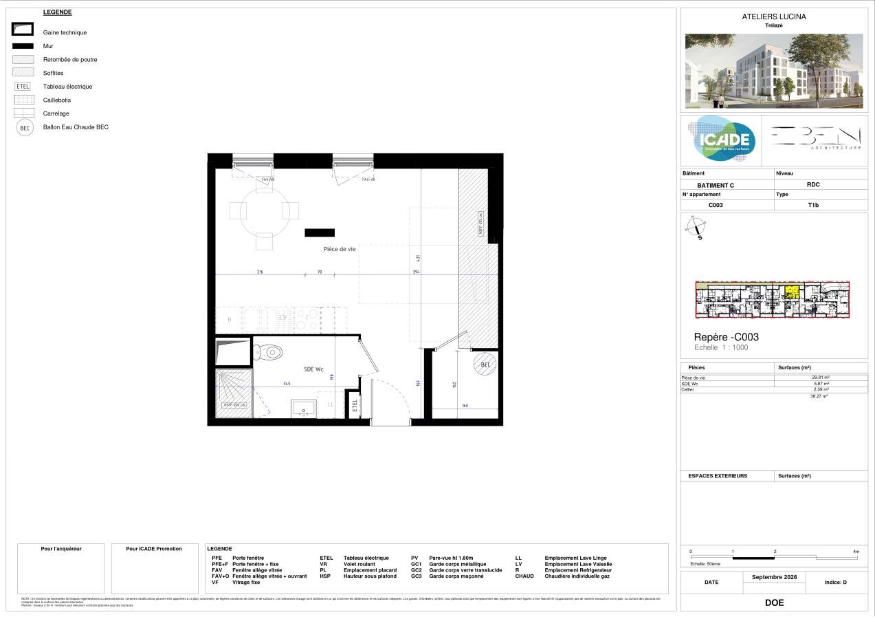 Appartement à louer, 38m², Trélazé