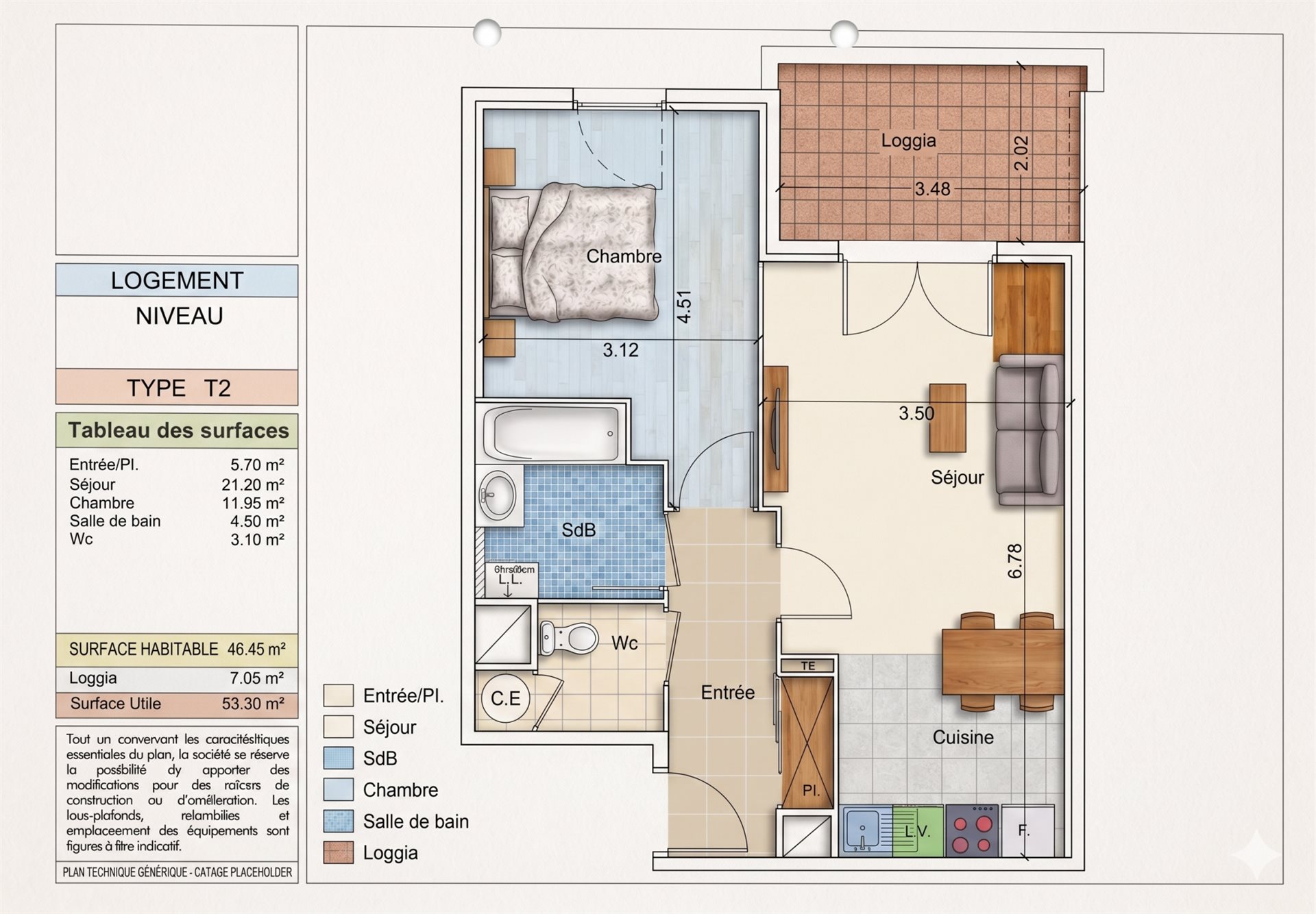 Appartement à vendre, 46m², Sète