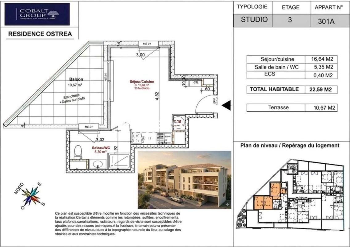 Appartement à vendre, 23m², Istres