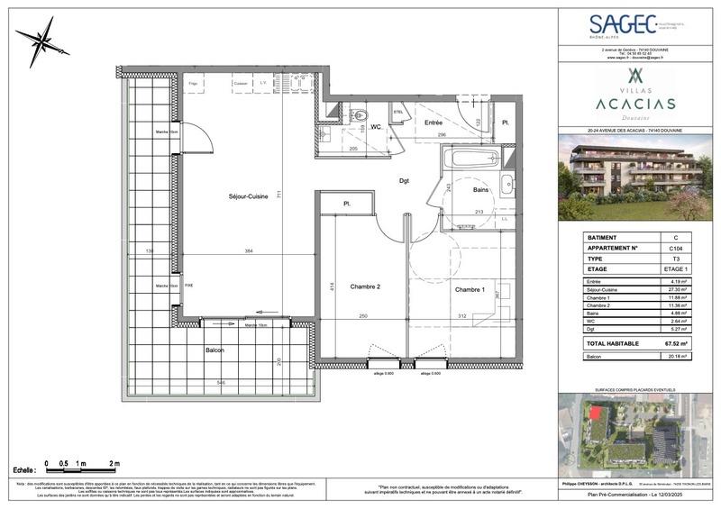 Appartement à vendre, 68m², Douvaine