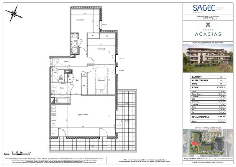 Appartement à vendre, 86m², Douvaine