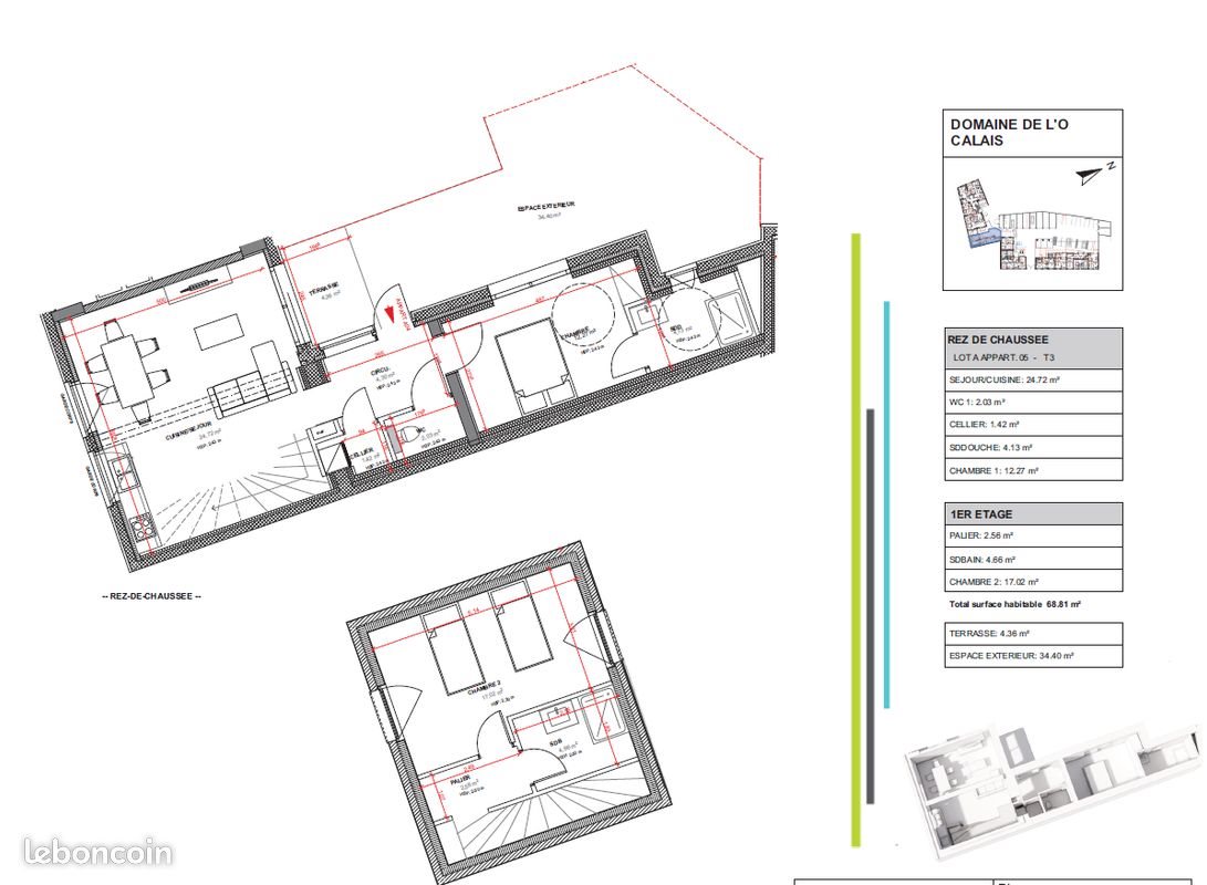 Appartement à vendre, 68m², Calais