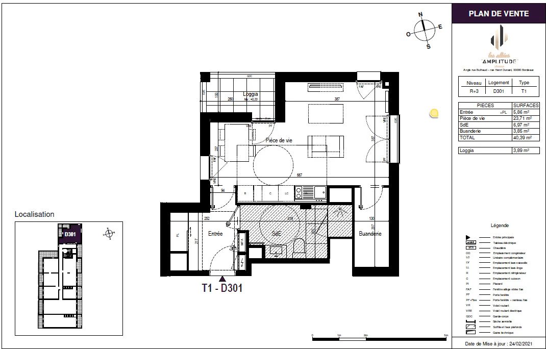 Appartement à louer, 40m², Bordeaux