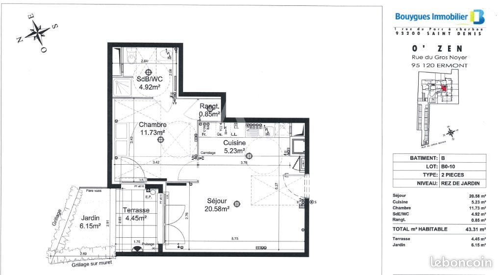 Appartement à louer, 43m², Ermont