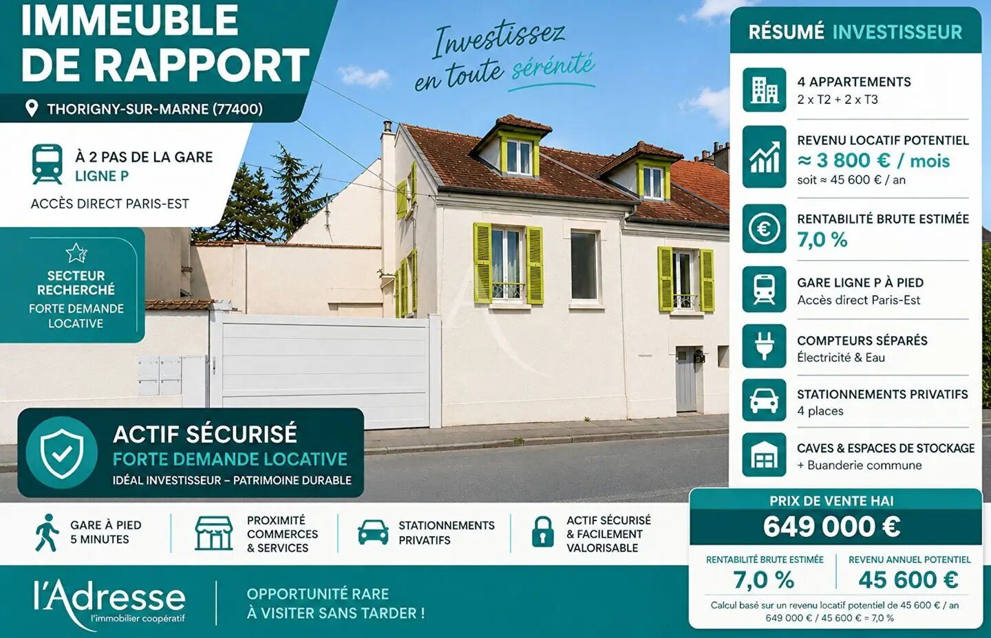 Appartement à vendre, NaNm², Thorigny-sur-Marne