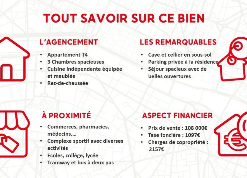 Appartement à vendre, 76m², Chenôve