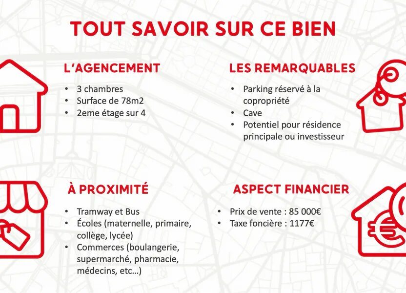 Appartement à vendre, 78m², Chenôve