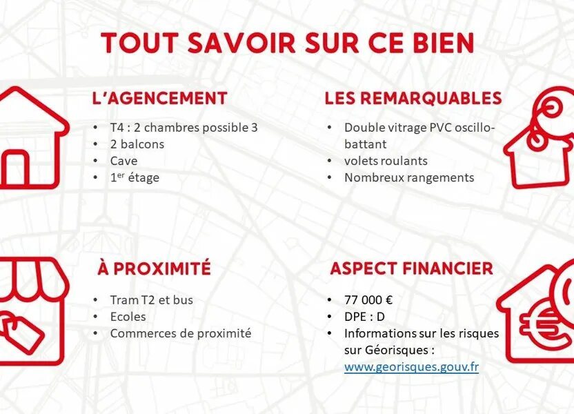 Appartement à vendre, 80m², Chenôve