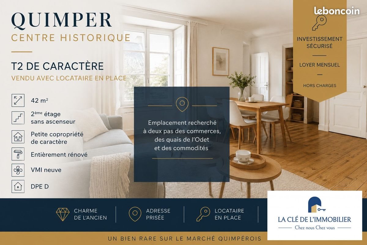 Appartement à vendre, 42m², Quimper