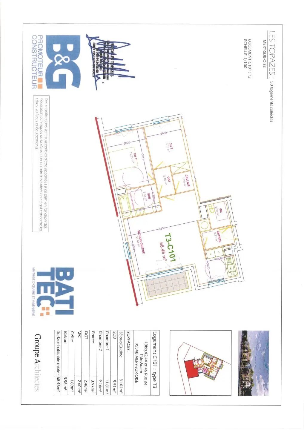 Appartement à vendre, 68m², Méry-sur-Oise