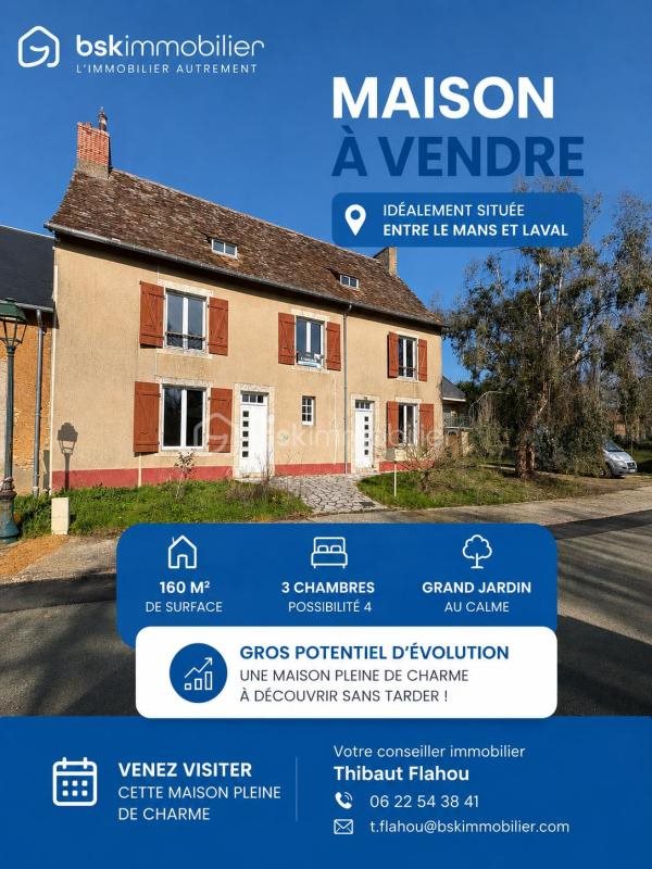 Maison à vendre, 160m², Brains-sur-Gée