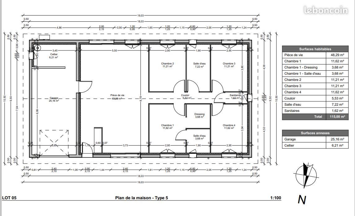 Maison à vendre, 115m², Marcilloles