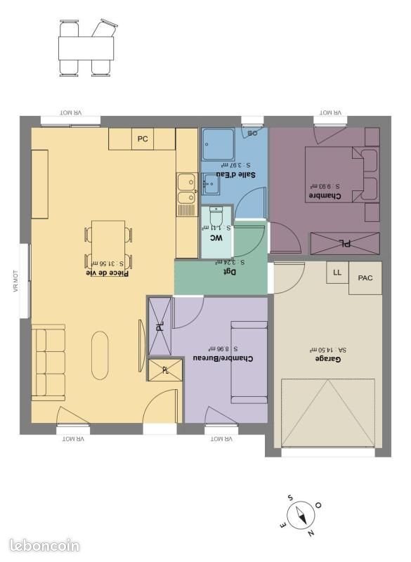 Maison à vendre, 57m², Apremont