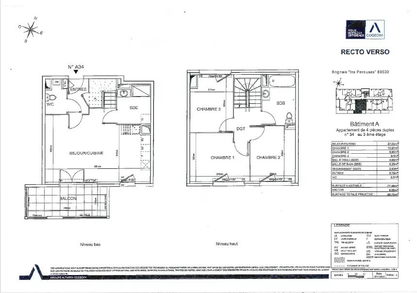 Appartement à vendre, 77m², Brignais
