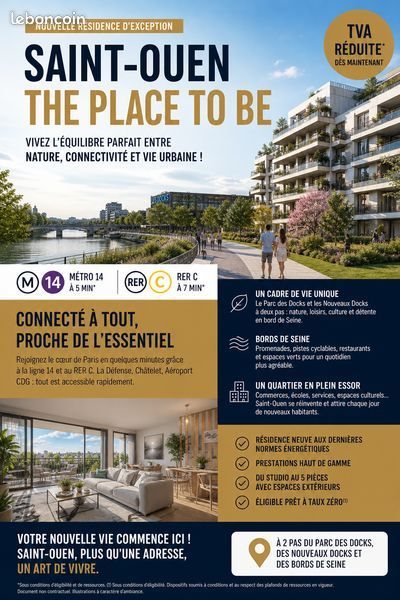 Appartement à vendre, 58m², Saint-Ouen-sur-Seine