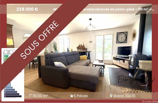 Maison 5 pièces 110 m² · à Bazas · 110 m² · 238 000 €