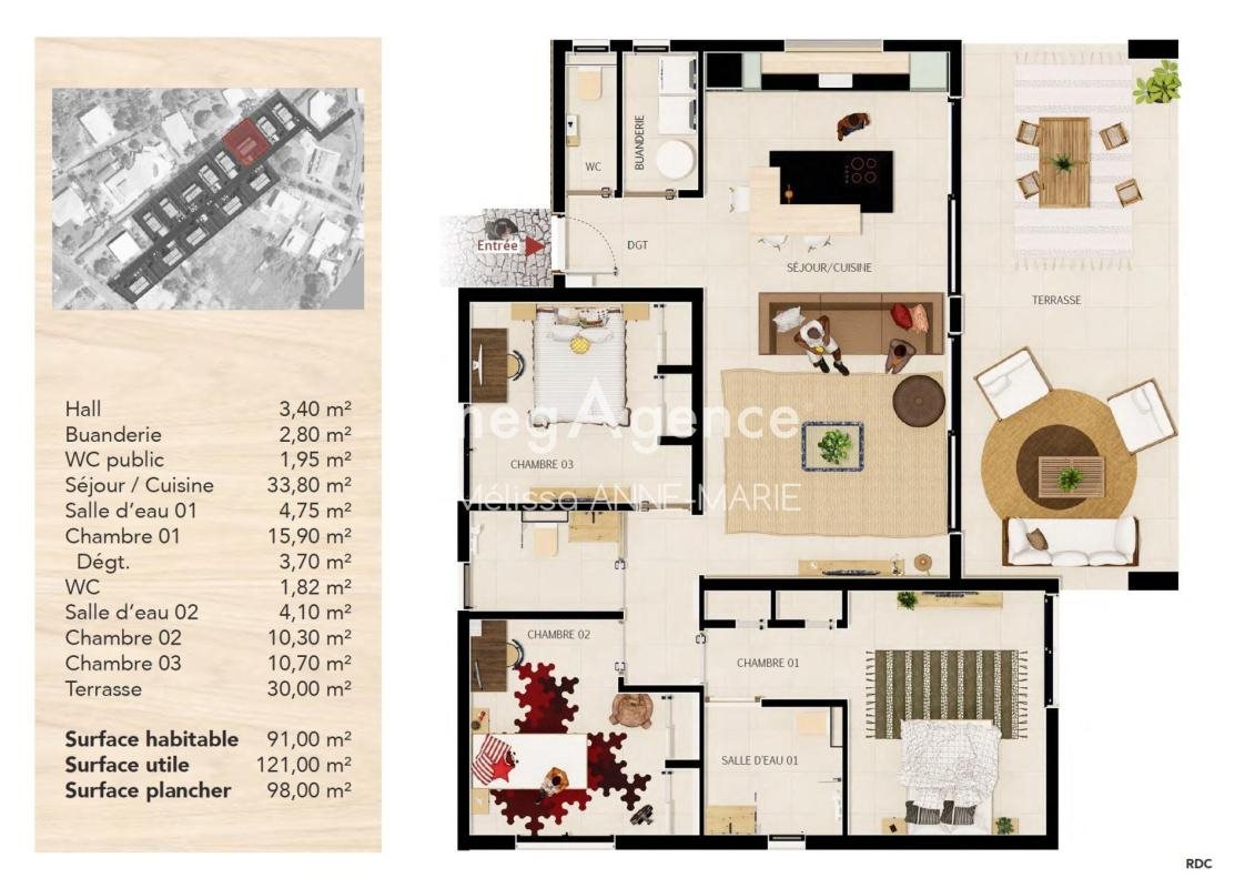 Maison à vendre, 91m², Baie-Mahault