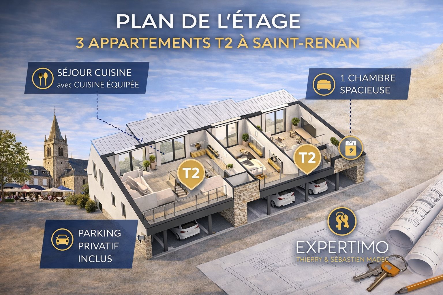 Appartement à vendre, 60m², Saint-Renan