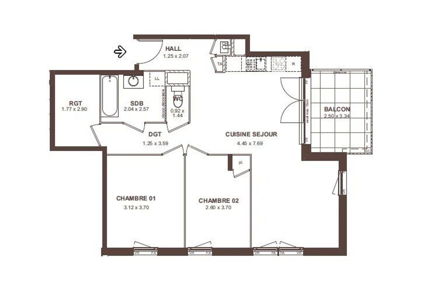 Appartement à vendre, 71m², Neydens