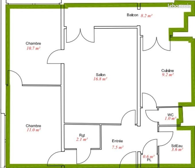 Appartement à vendre, 62m², Montbrison