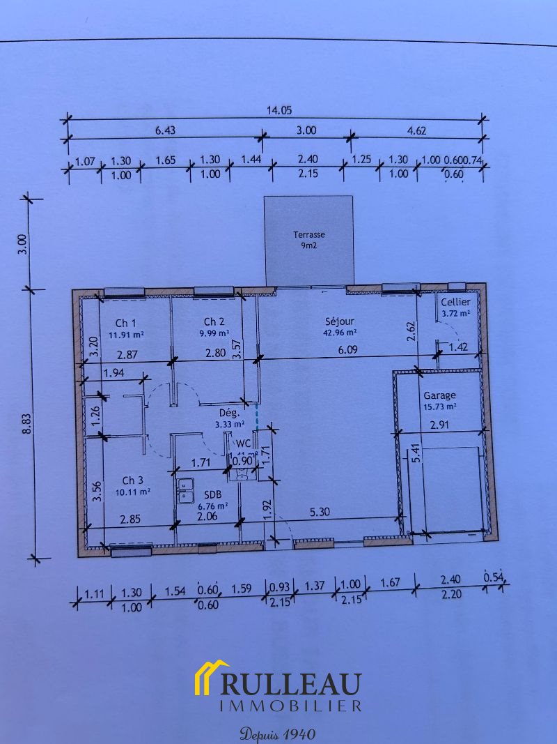 Maison à vendre, 88m², Bussac-Forêt