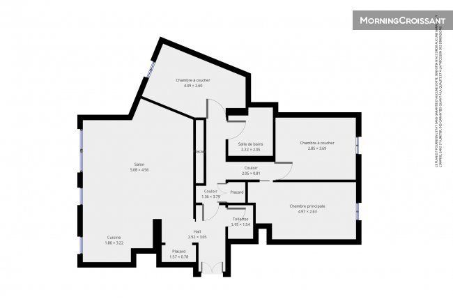 Appartement à louer, 82m², Asnières-sur-Seine