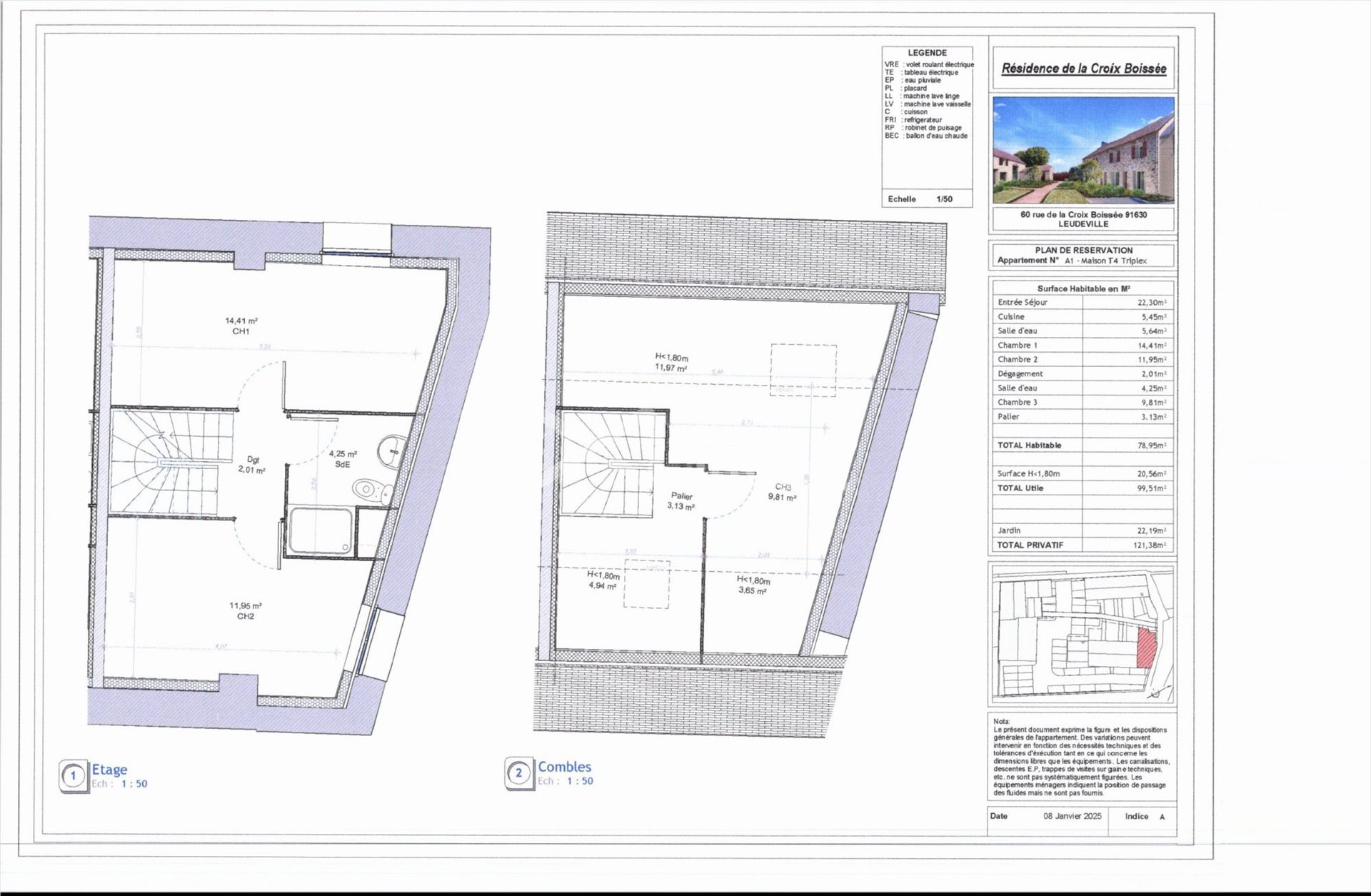 Maison à vendre, 77m², Leudeville