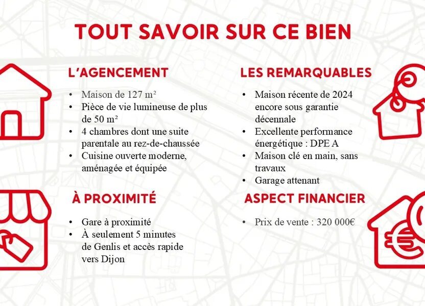Maison à vendre, 127m², Genlis