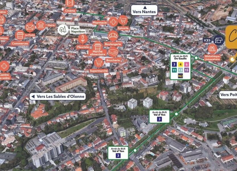 Appartement à vendre, 19m², La Roche-sur-Yon