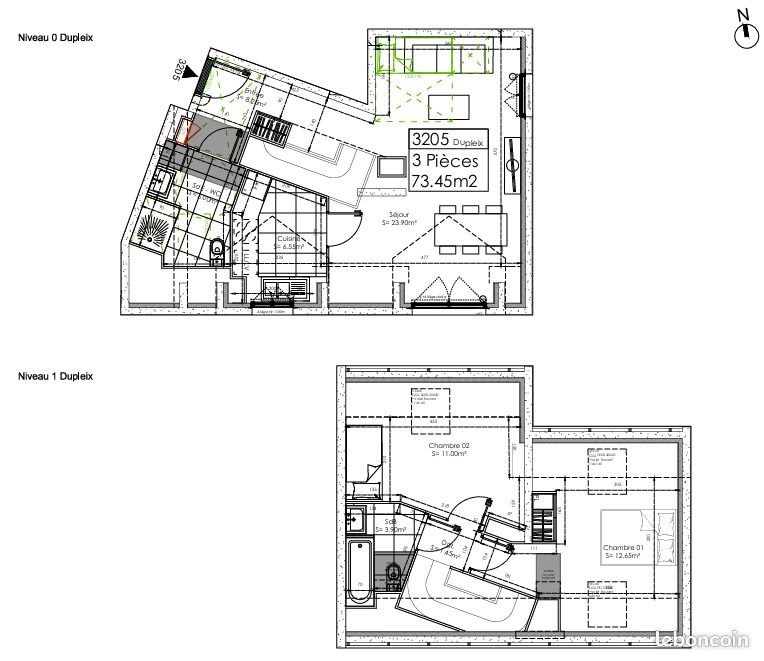 Appartement à louer, 73m², Osny