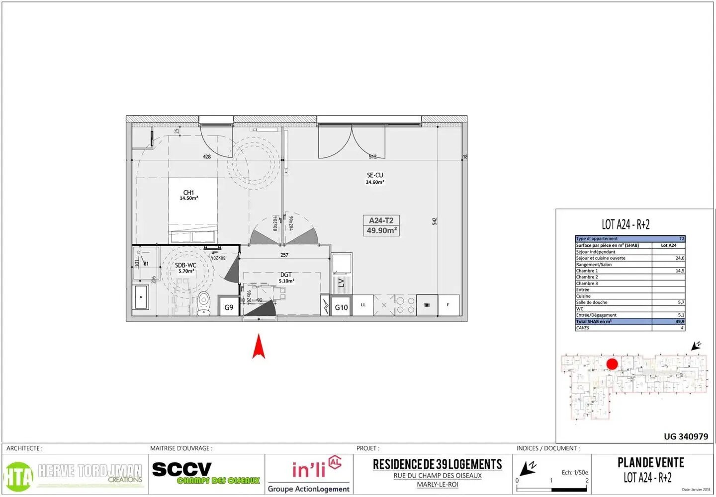 Appartement à louer, 49m², Marly-le-Roi