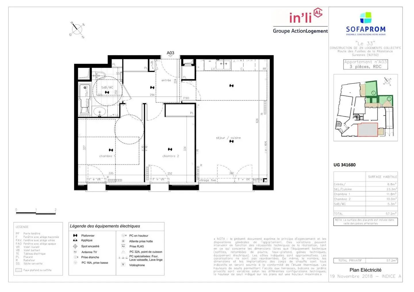 Appartement à louer, 57m², Suresnes