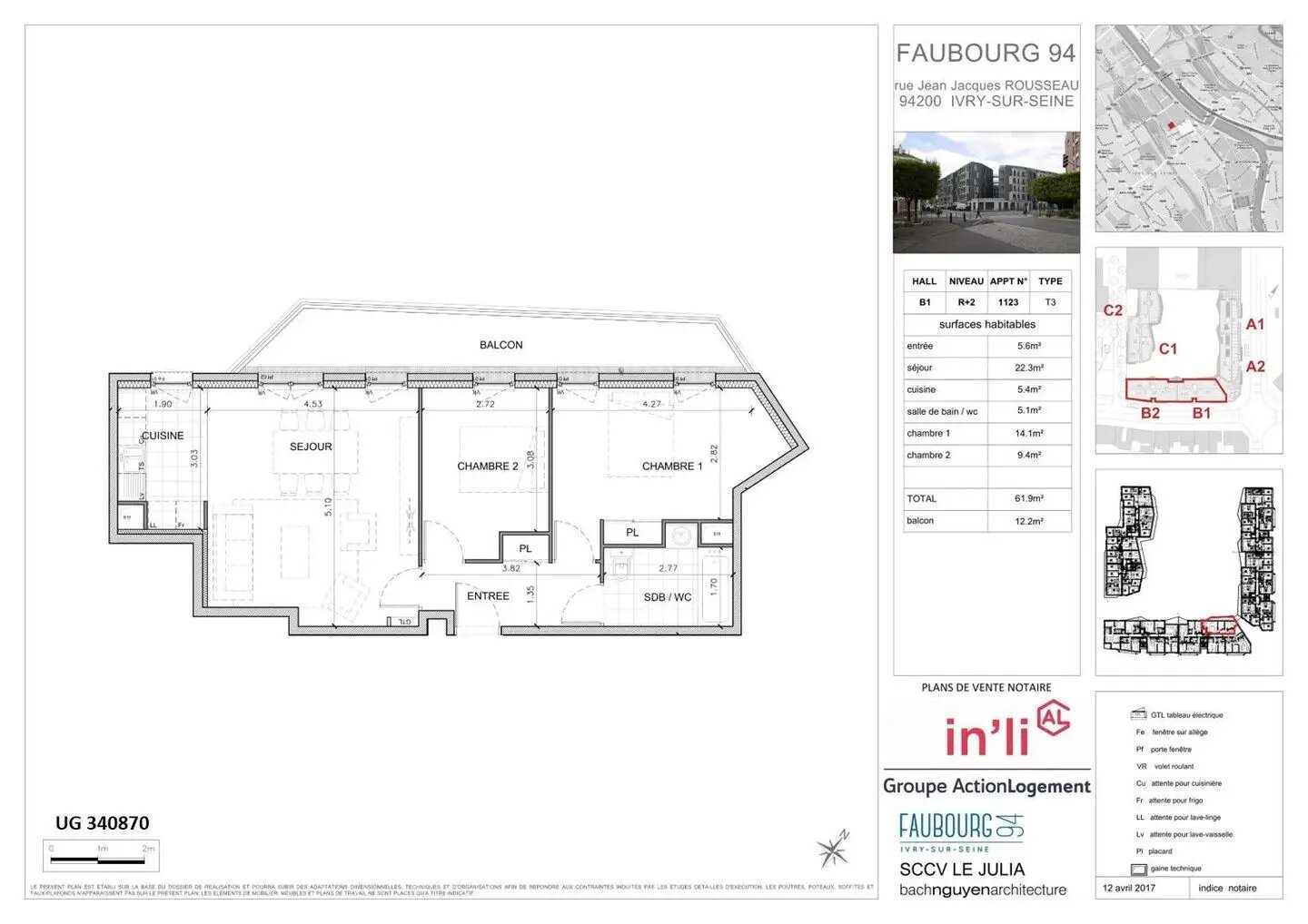 Appartement à louer, 62m², Ivry-sur-Seine