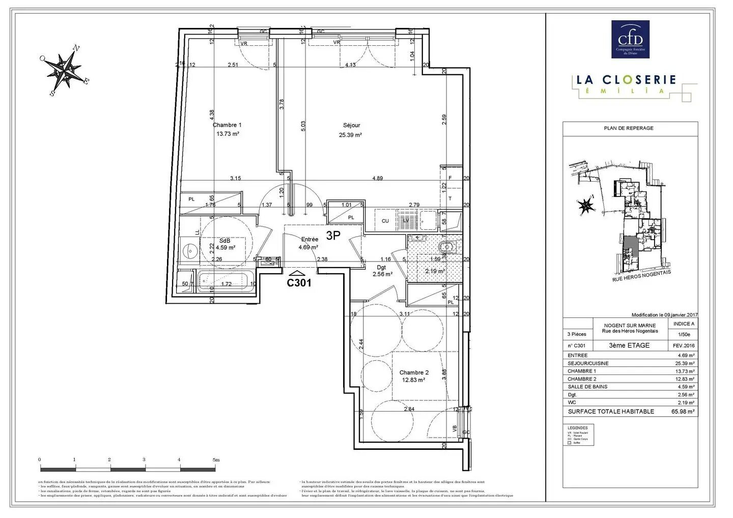 Appartement à louer, 64m², Nogent-sur-Marne
