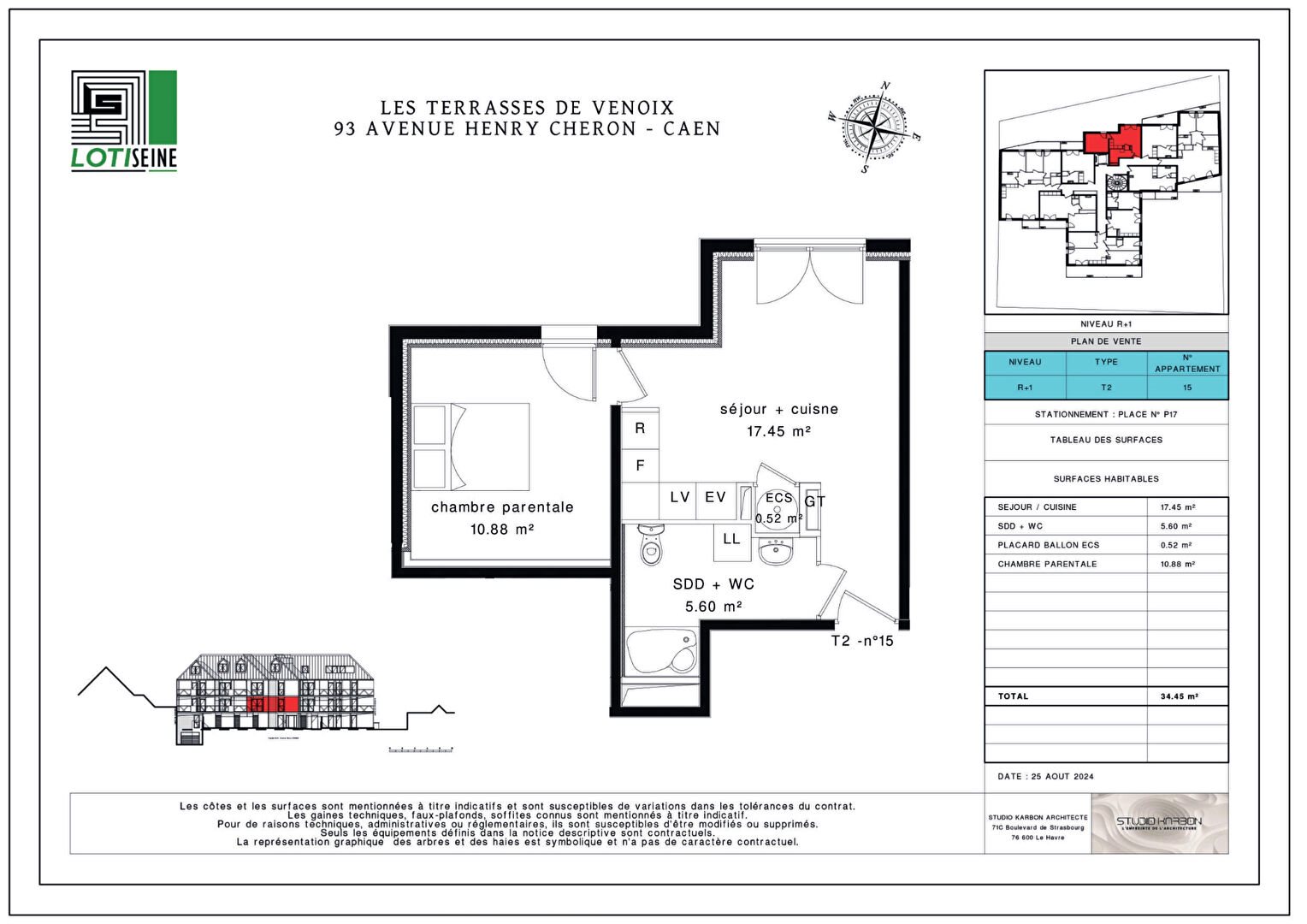 Appartement à vendre, 34m², Caen