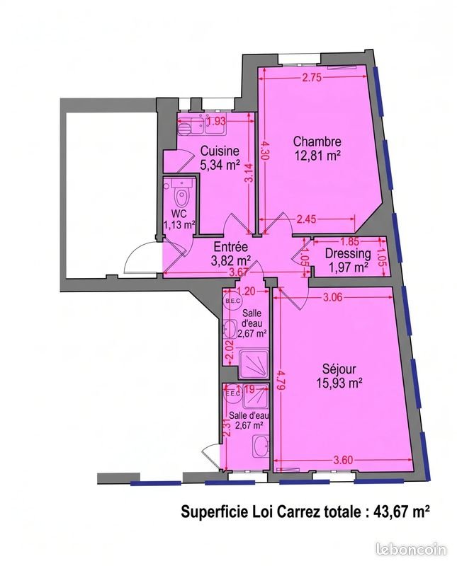 Appartement à vendre, 43m², Asnières-sur-Seine