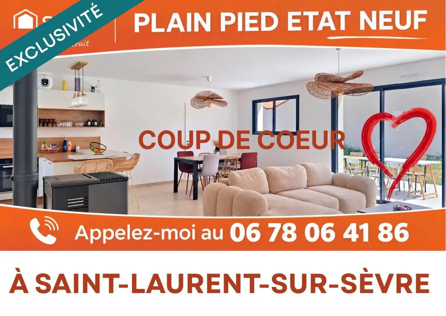 Maison à vendre, 100m², Saint-Laurent-sur-Sèvre