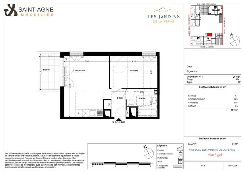Appartement à louer, 40m², Grigny