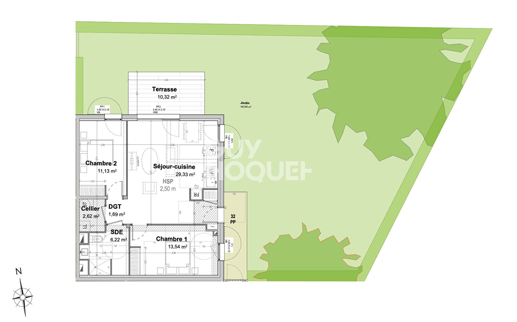 Appartement à vendre, 64m², Tosse