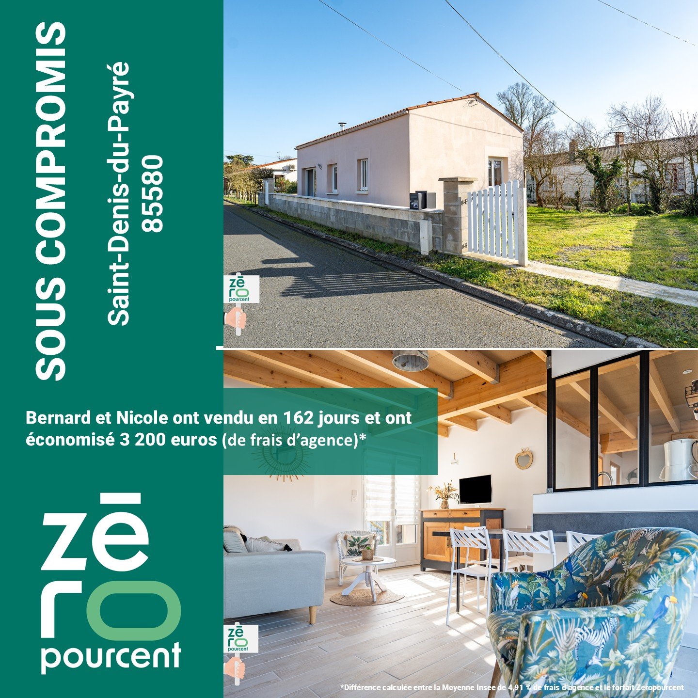 Maison à vendre, 55m², Saint-Denis-du-Payré