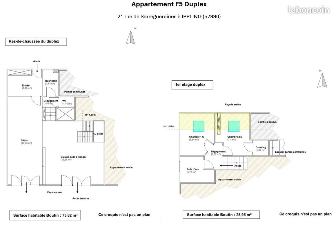 Appartement à louer, 100m², Ippling