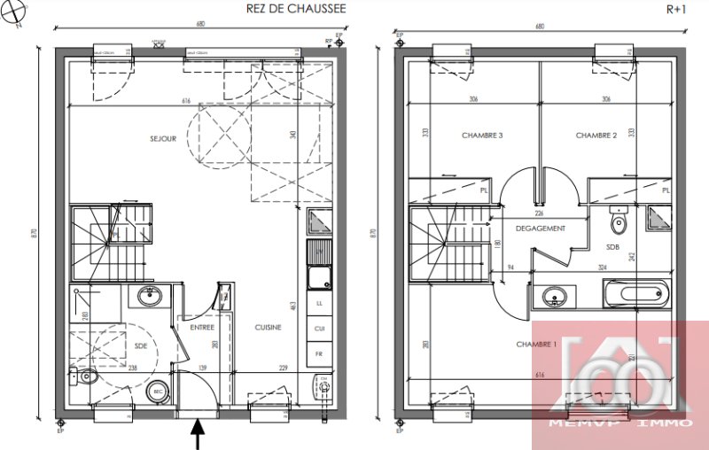 Appartement à vendre, 66m², Noisiel