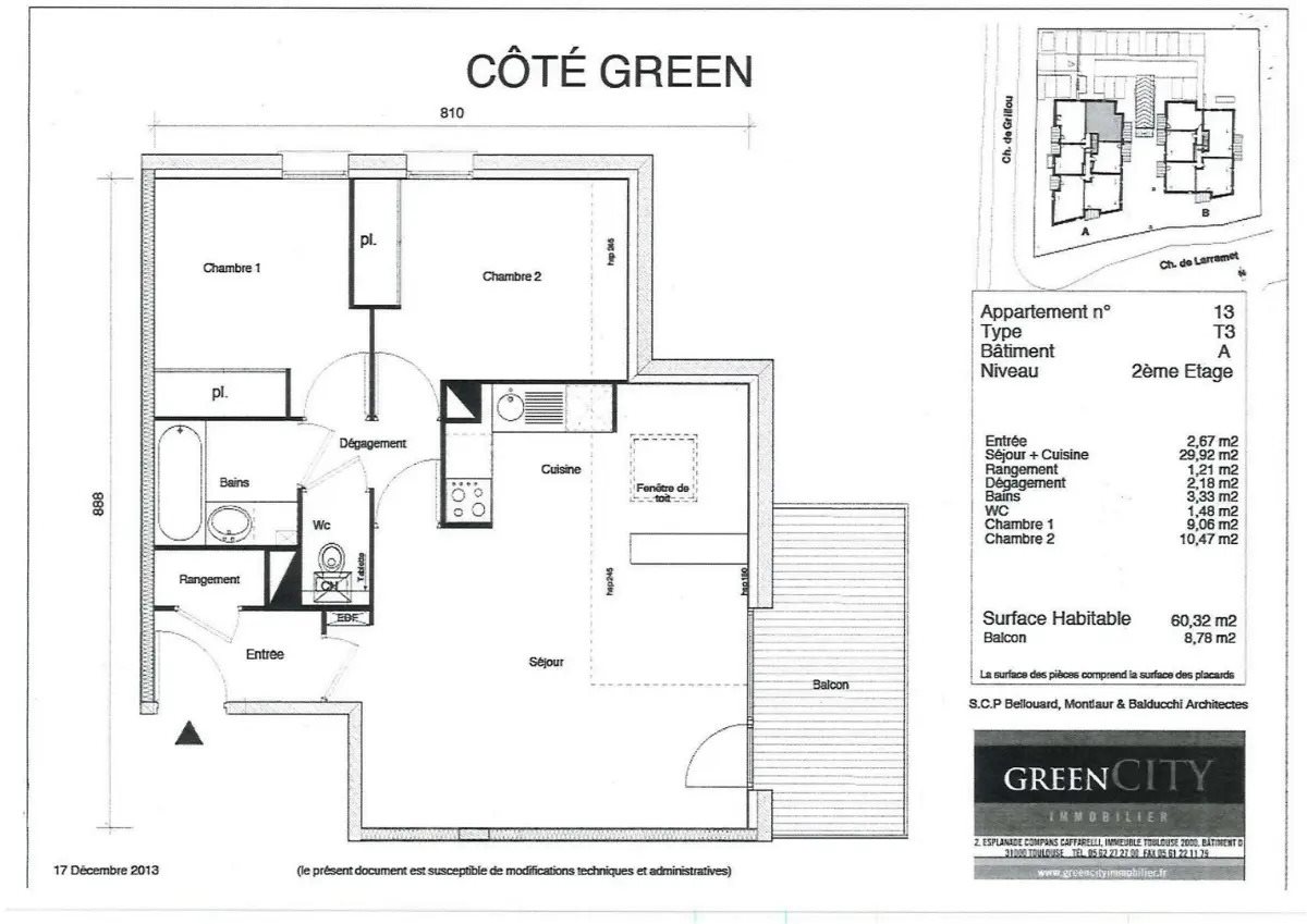 Appartement à louer, 60m², Tournefeuille