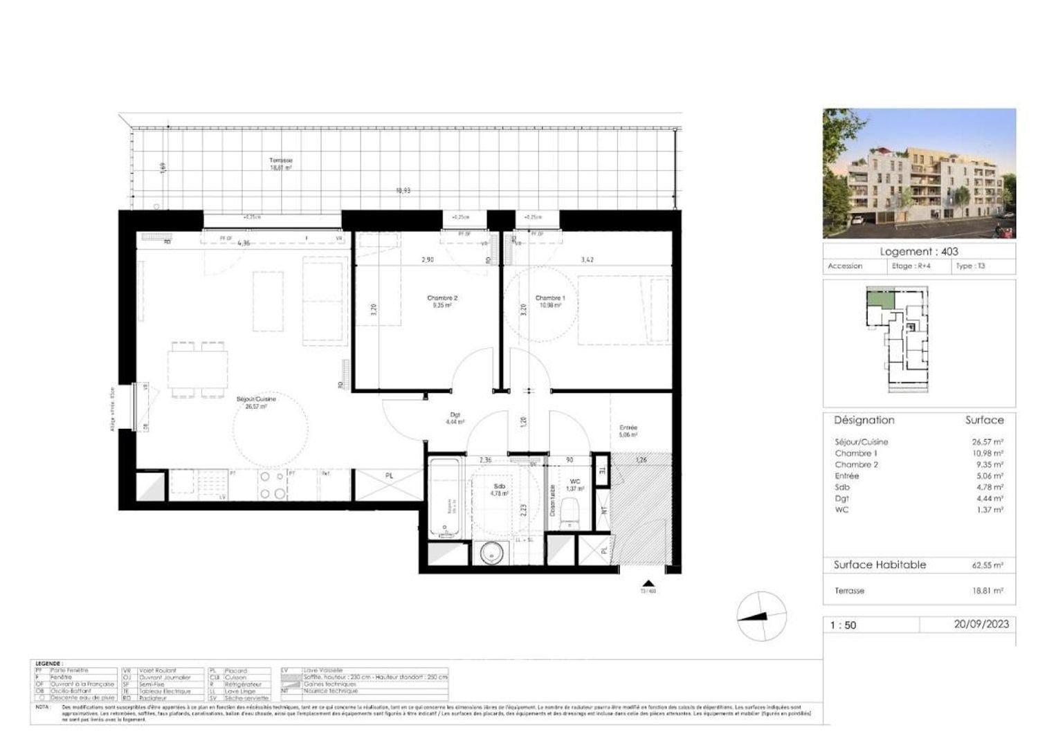 Appartement à vendre, 62m², Lambersart