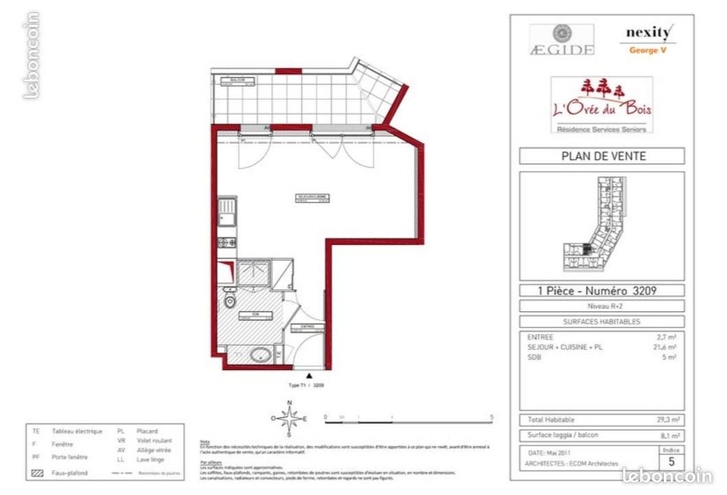 Appartement à vendre, 29m², Rennes